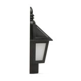 2 v 1 nástenná solárna lampa, imitujúca plamene, studená biela LED - 28 x 19,5 x 9,6 cm