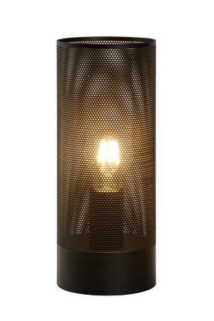 Lucide BELI - Stolná lampa - Ø 12 cm - 1xE27 - Čierna