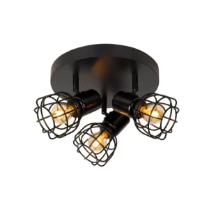 FILOX Ceiling spot.-Black-O25-3xE14-40W-Metal