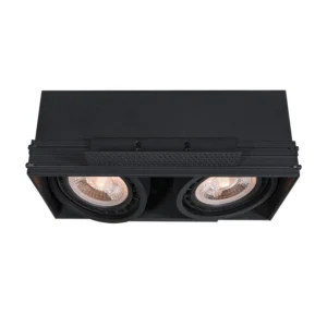 TRIMLESS Recessed spo.-Black-2xGU10 (ES111)-12W