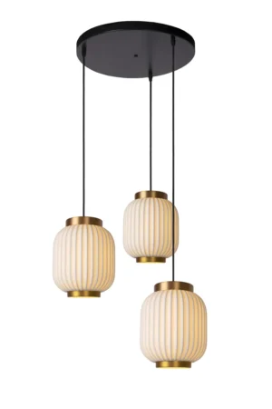 GOSSE Pendant light-White-3xE27-40W-Porcel.