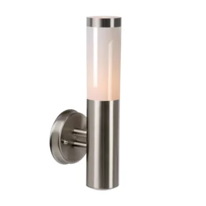 KIBO Wall light Outd.-Satin .-1xE27-20W-IP44-Metal