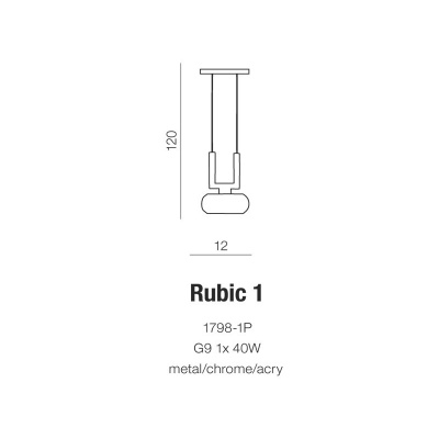 Svietidlo AZZARDO RUBIC1 1xG9 40W – Obrázok 2