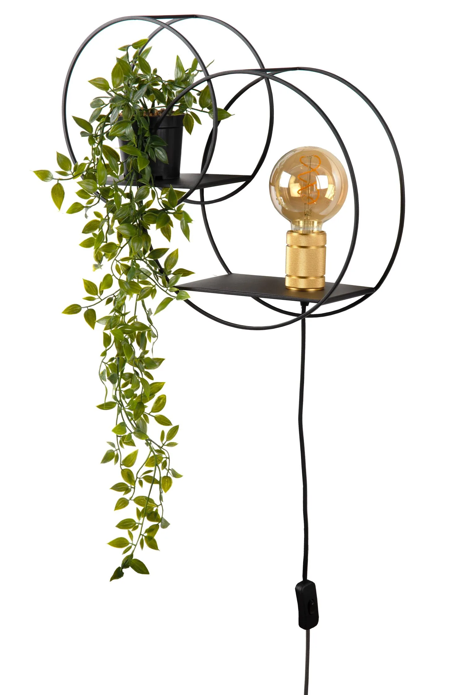 CIRCLE Wall light-Black-1xE27-40W-Metal – Obrázok 2