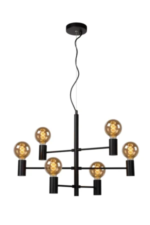 LEANNE Pendant light-Black-6xE27-40W-Metal