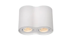 TUBE Ceiling spot.-White-2xGU10-50W-Alumin.