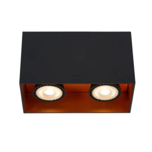 BIDO Ceiling spot.-Black-2xGU10-50W-Alumin.