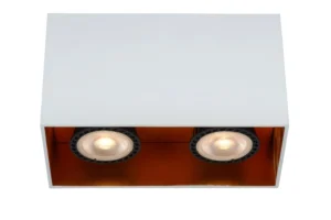 BIDO Ceiling spot.-White-2xGU10-50W-Alumin.