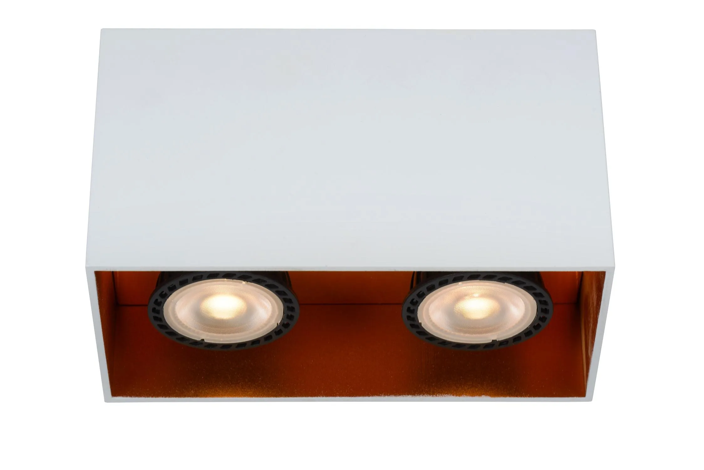 BIDO Ceiling spot.-White-2xGU10-50W-Alumin.