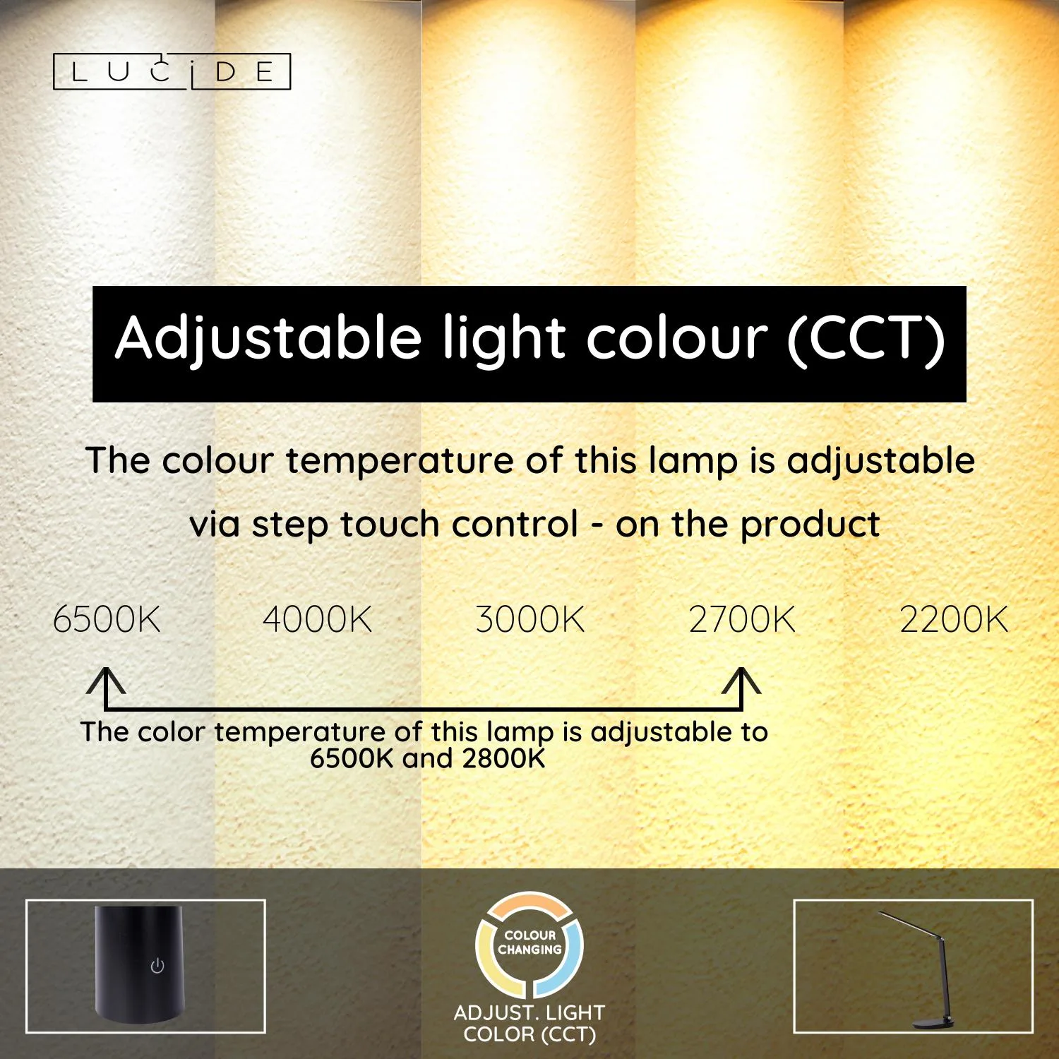 ALDWIN Desk lamp-Black-LED Dimm.-8W-2800K/6500K – Obrázok 4