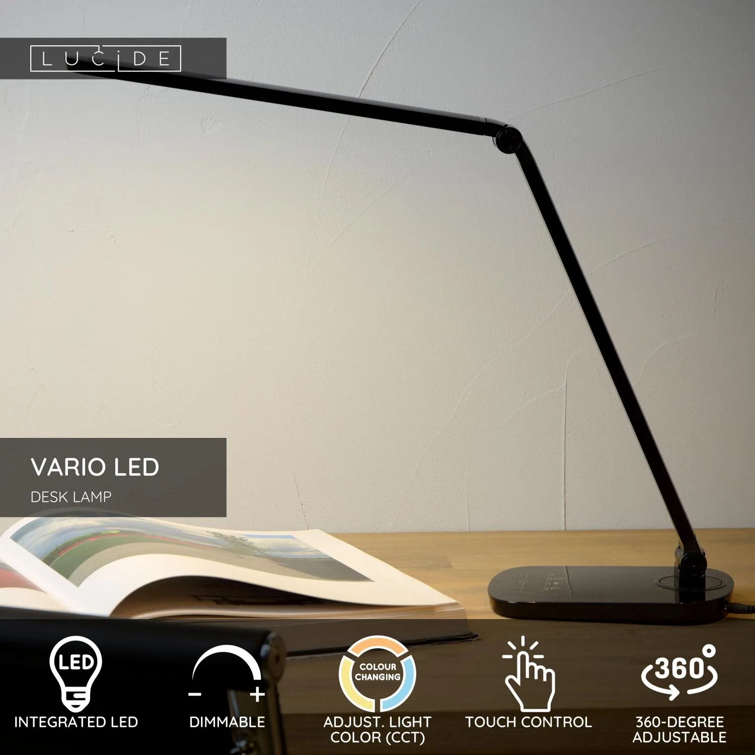 VARIO LE. Desk lamp-White-LED Dimm.-8W-2700K/6500K – Obrázok 3