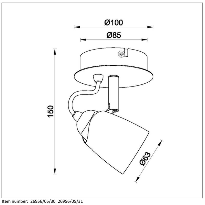 RIDE-LED Spot GU10/5W incl 3000K Black – Obrázok 2