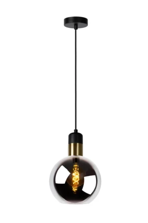 JULIUS Pendant light-Smoke .-O28-1xE27-40W-Glass