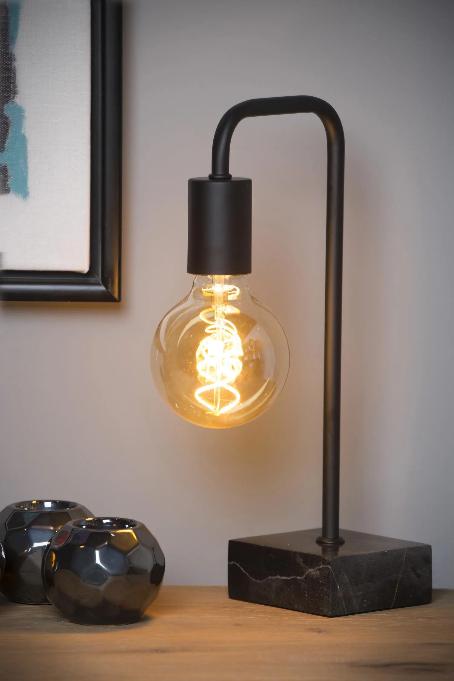 LORIN Table lamp-Black-1xE27-40W-Steel – Obrázok 3