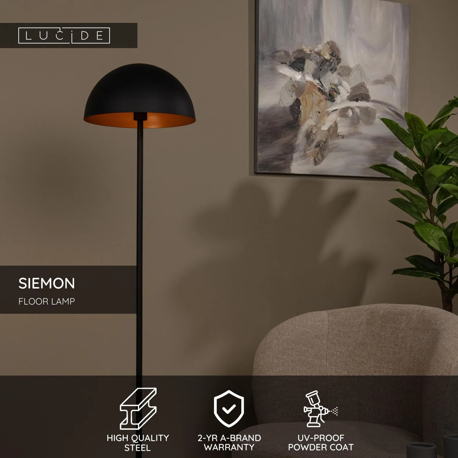 SIEMON Floor lamp-Blue-O35-1xE27-40W-Steel – Obrázok 3