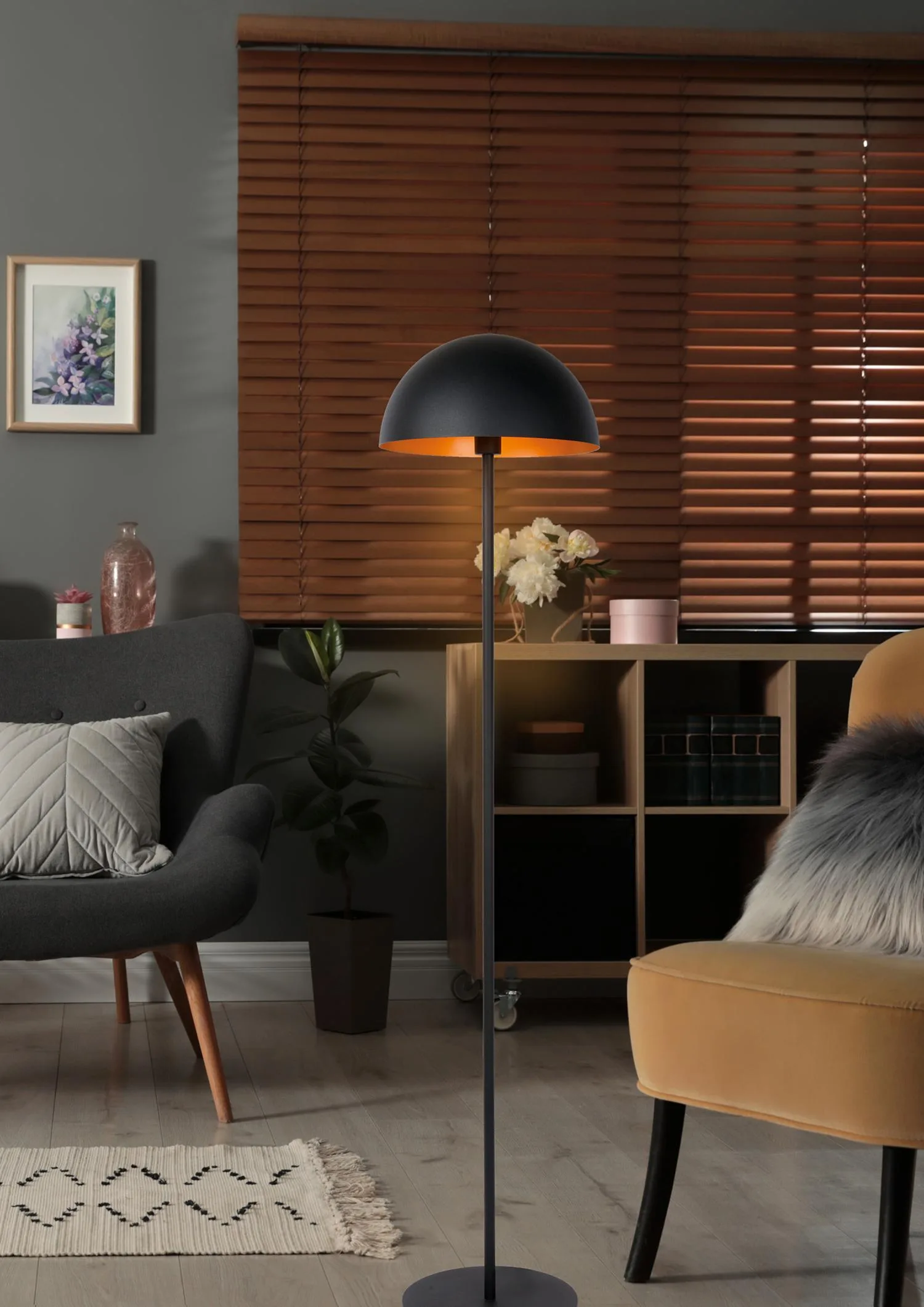 SIEMON Floor lamp-Blue-O35-1xE27-40W-Steel – Obrázok 5