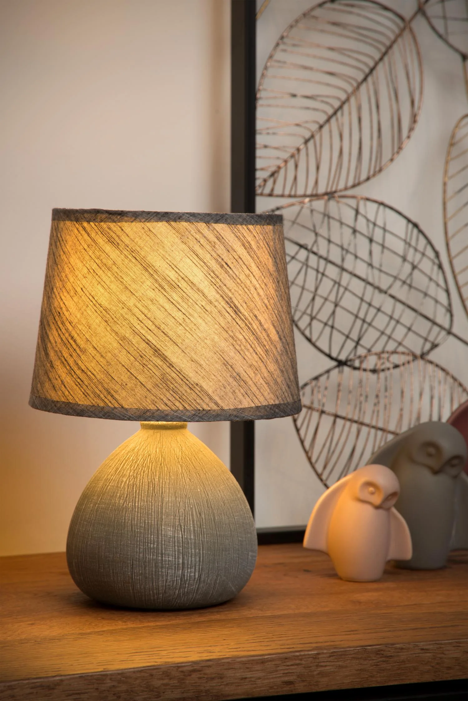 RAMZI Table lamp-Grey-O18-1xE14-40W-Cerami. – Obrázok 5