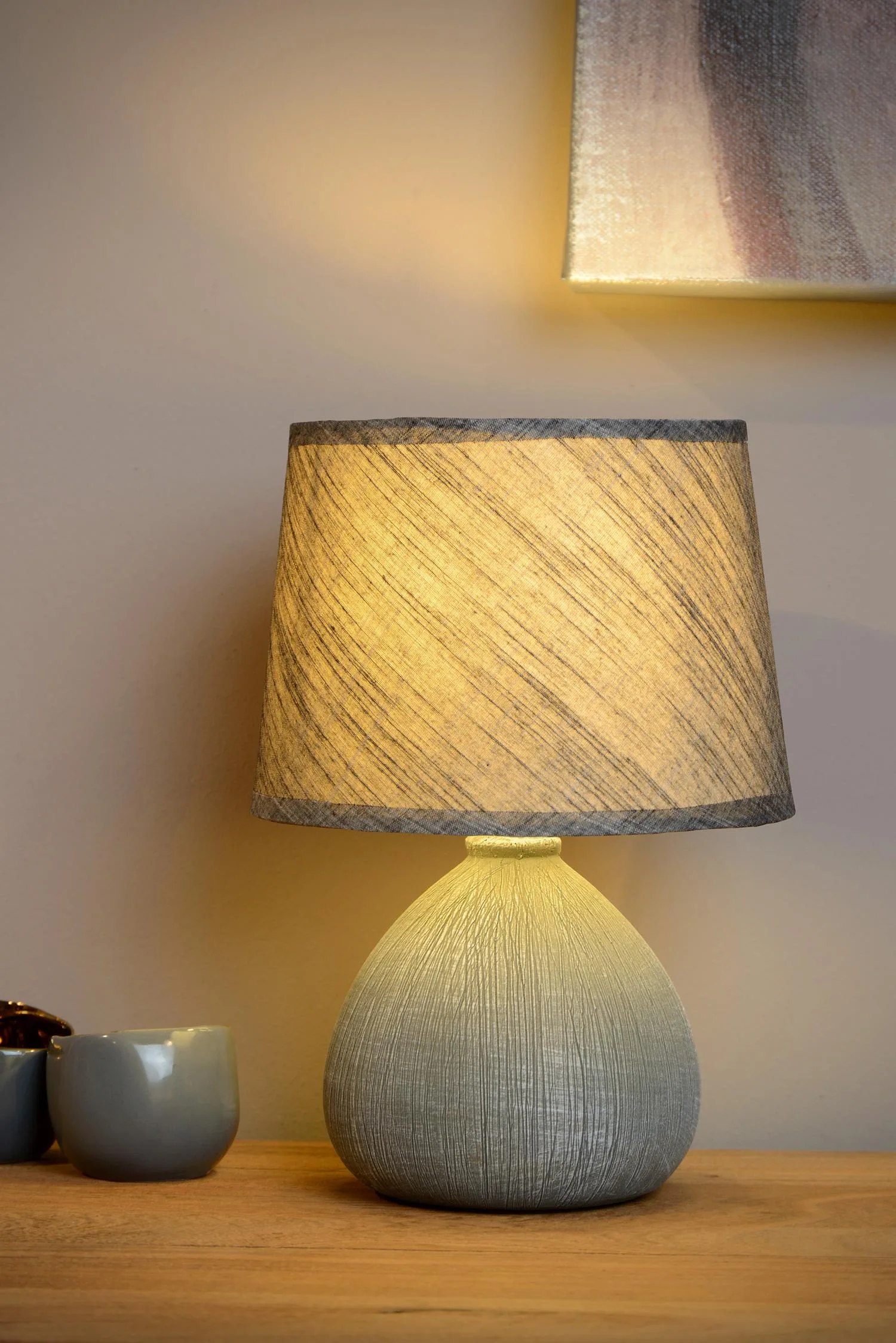 RAMZI Table lamp-Grey-O18-1xE14-40W-Cerami. – Obrázok 4