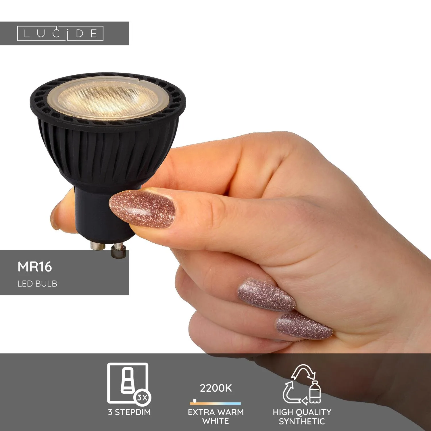 MR16 Led bulb-White-LED Dimm.-1xGU10-5W – Obrázok 3