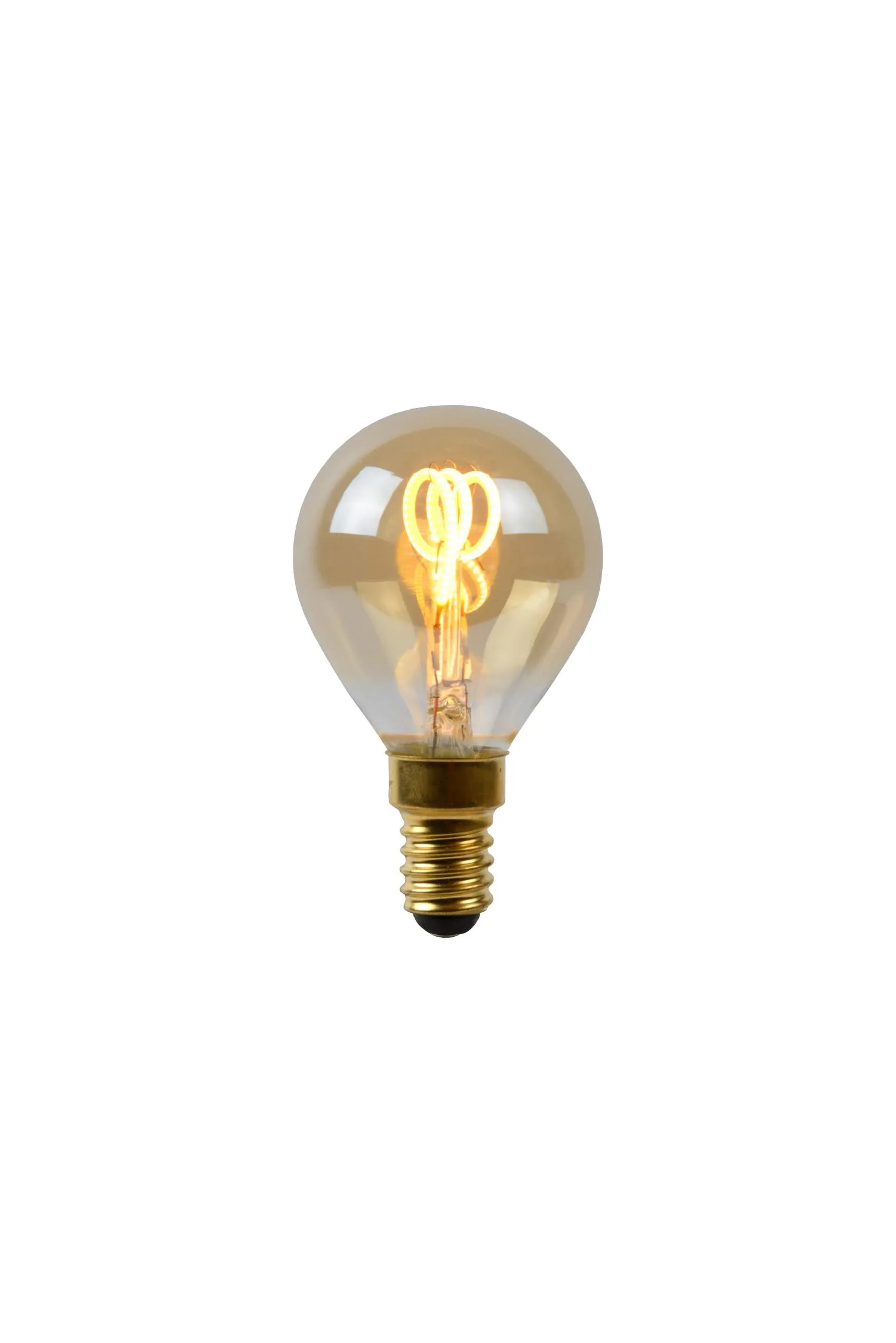 P45 Fil. Bulb-Amber-LED Dimm.-1xE14-3W-2200K – Obrázok 3