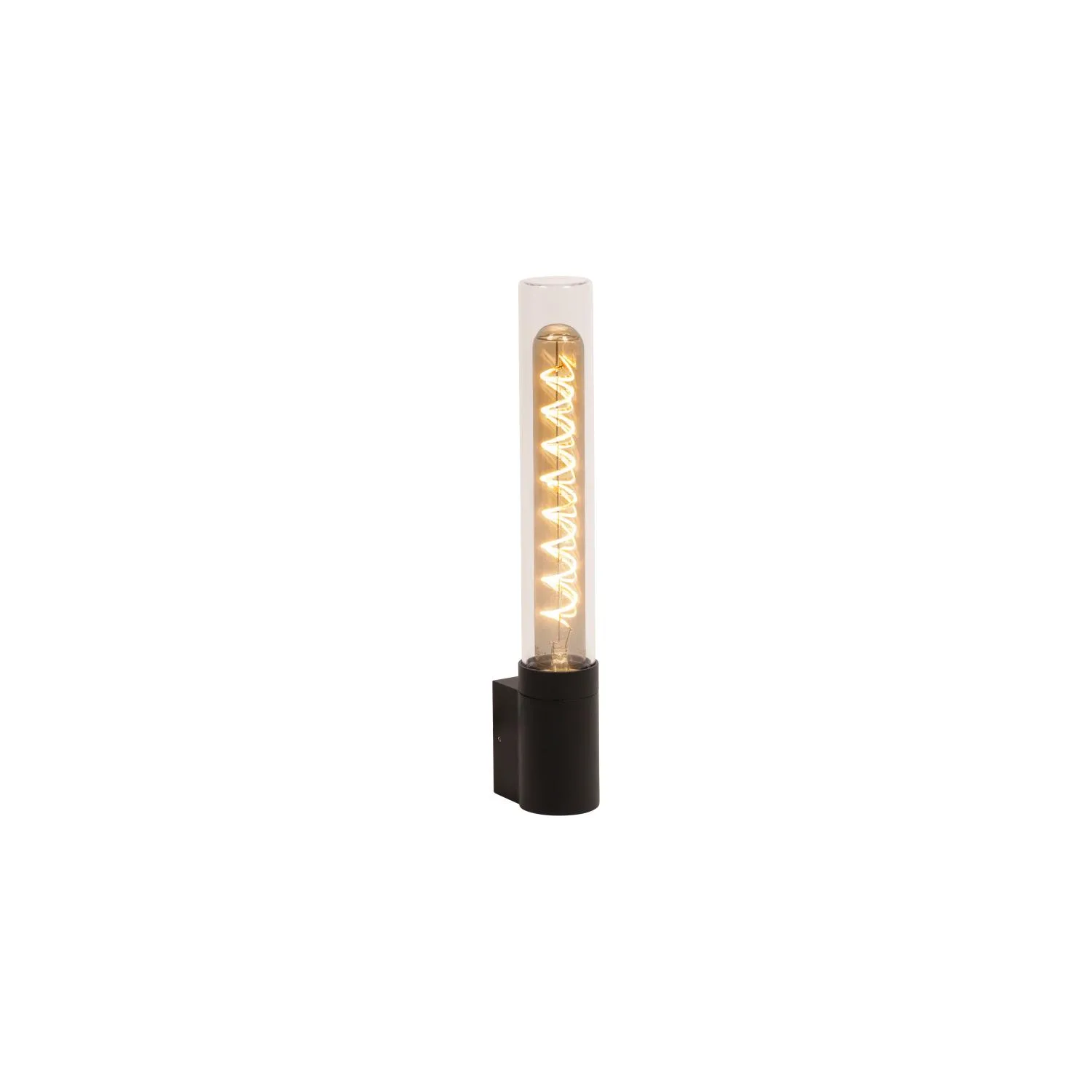 PILAR Wall light Outd.-Black-1xE27-6W-IP54-Glass