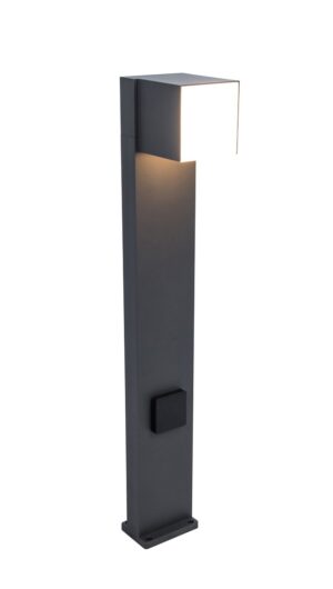 CUBA Bollard with Plug Box Architectural Modern Mo
