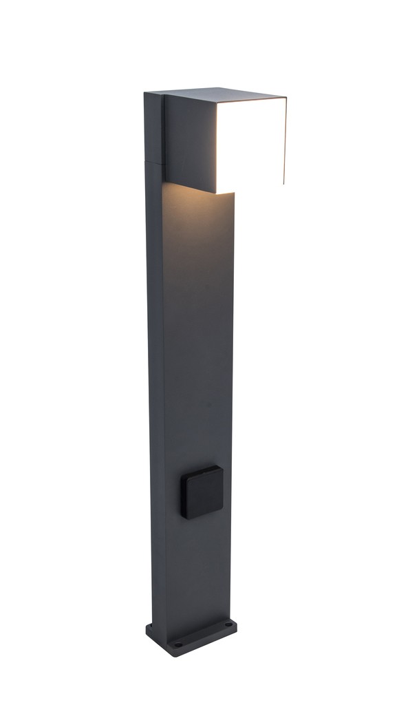 CUBA Bollard with Plug Box Architectural Modern Mo