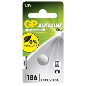 Alkalická gombíková batéria GP LR43 (186F)