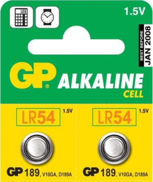 Alkalická gombíková batéria GP LR54 (189F)