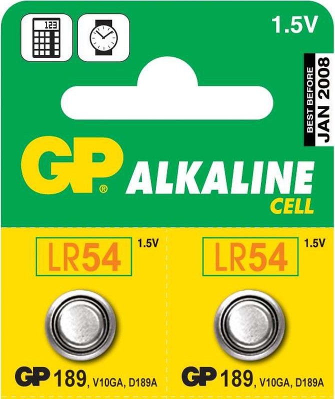 Alkalická gombíková batéria GP LR54 (189F)