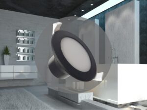 LED svietidlo 7W IP44/4000K/BK