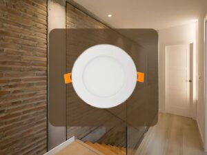 LED panel 6W/kruh,vsad.-biela/tep.