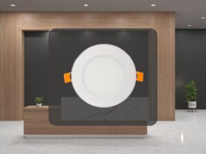 LED panel 6W/kruh,vsad.-biela/neut.