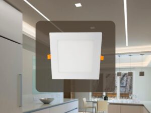 LED panel 12W/štvor.,vsad.-biela/neut.