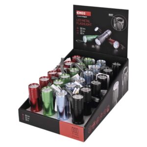 LED ručné kovové svietidlo P3848A, 50 lm, 3× AAA,