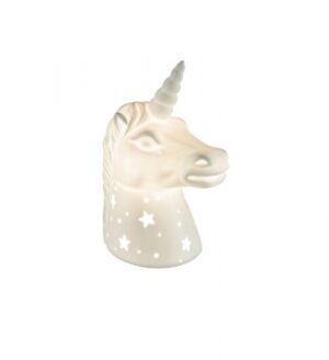 Porcelánová dekorácia jednorožec, 230V~/50Hz, E14,