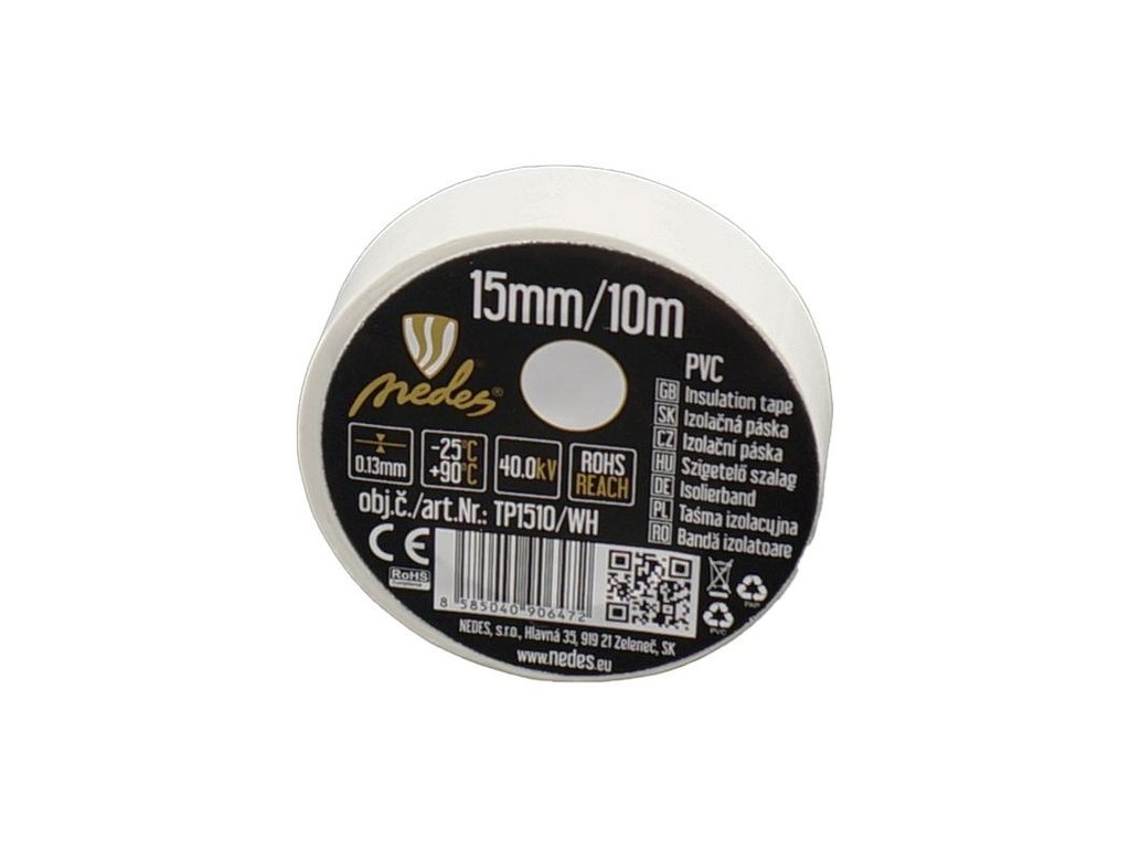 Izo.p. PVC 15mm/10m biela