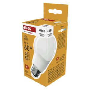 LED žiarovka Basic A60 / E27 / 8,8 W (60 W) / NW