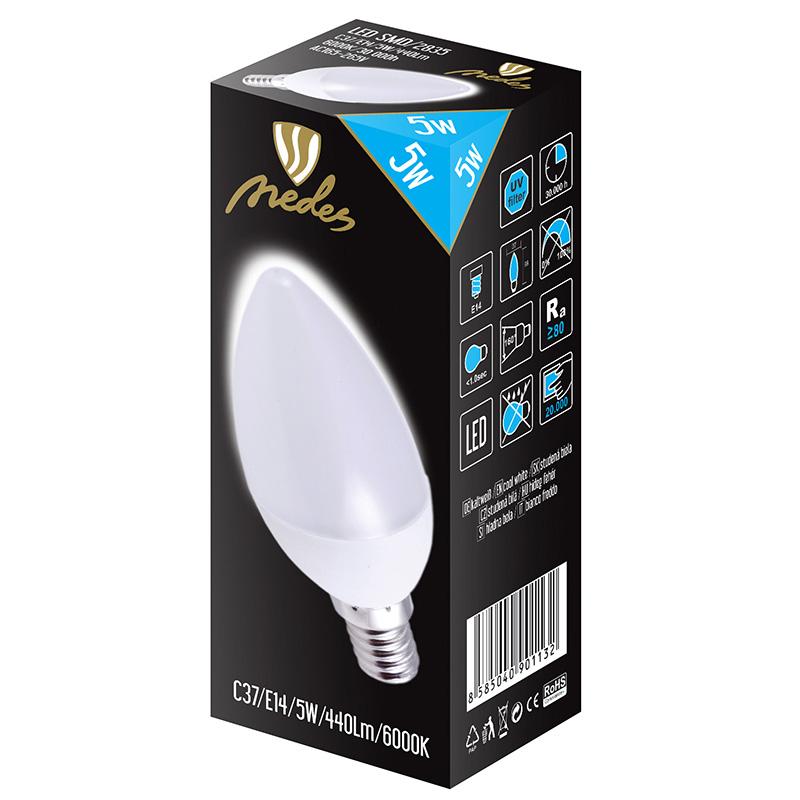 Ž.LED E14/sv./5W/stud. – Obrázok 2