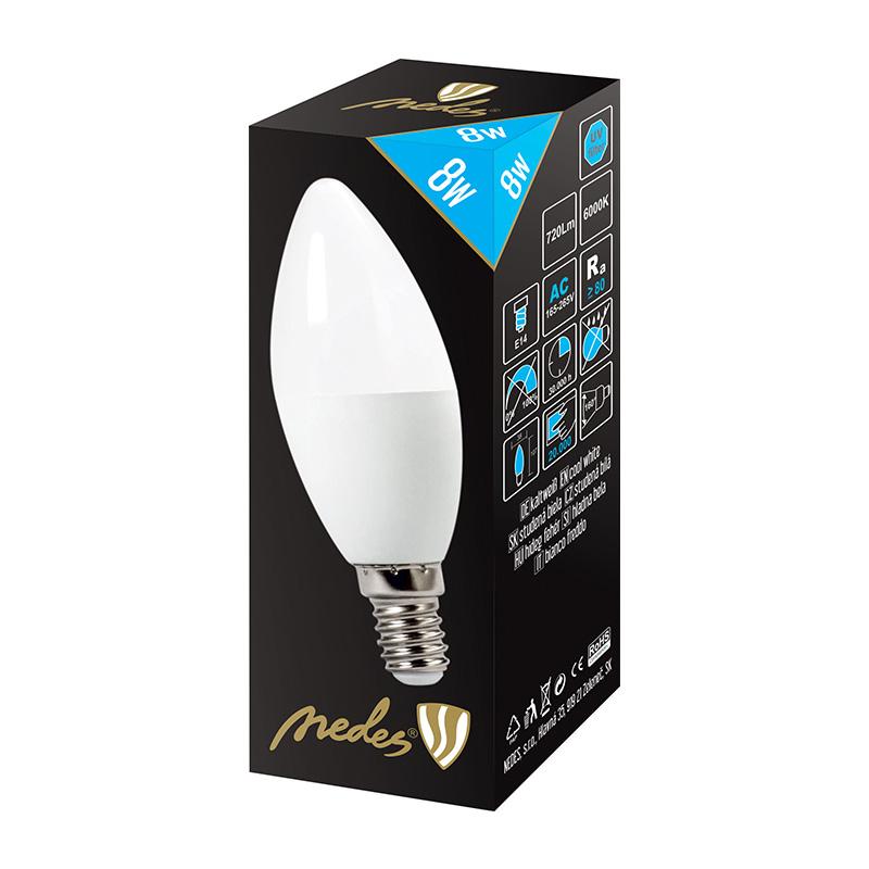Ž LED E14/sv./8W/stud. – Obrázok 2