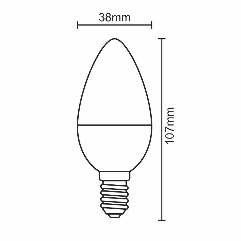 Ž LED E14/sv./8W/ – Obrázok 2