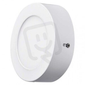 LED panel 120mm, kruhový prisadený biely, 6W neutr