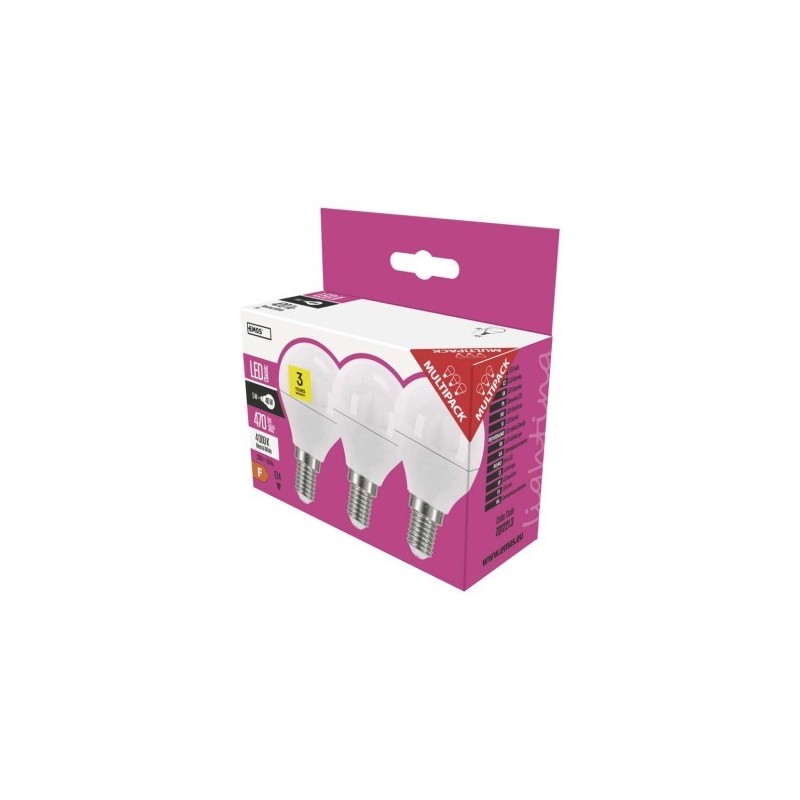 LED žiarovka Classic miniglobe 6W E14 neutrálna bi – Obrázok 2