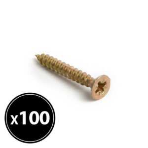 Skrutka do drevotriesky - žltá - 3 x 25 mm - 100 k