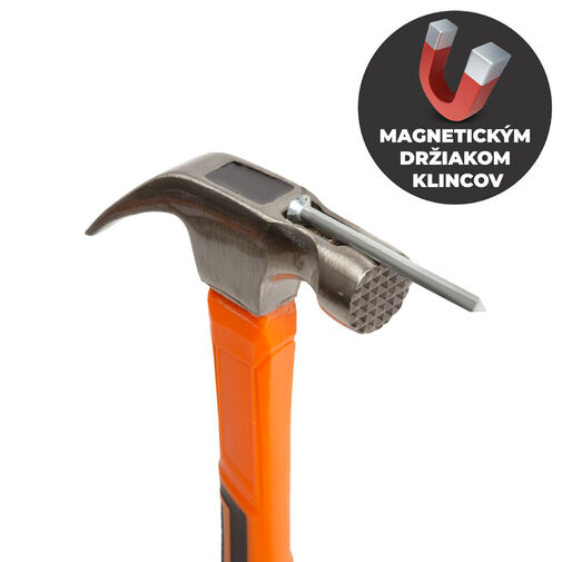 Profesionálne tesárske kladivo s magnetickou hlavo – Obrázok 2