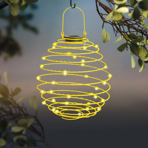 LED solárna špirálová lampa - teplá biela - 22 cm