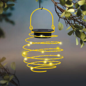 LED solárna špirálová lampa - teplá biela - 12 cm
