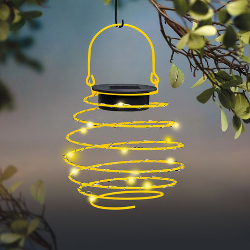 LED solárna špirálová lampa - teplá biela - 12 cm
