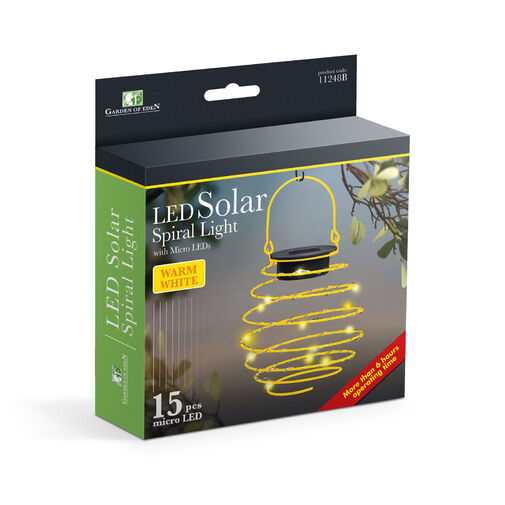 LED solárna špirálová lampa - teplá biela - 12 cm – Obrázok 3