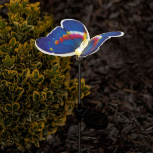 LED solárny motýľ - studená biela - 65 cm - 4 dru